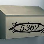 Mailbox Vinyl Number Decal..