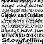 Grandparents House Rules vinyl decal
