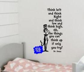Think Poem Dr. Seuss Wall Decal