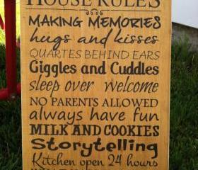 Grandparents House Rules vinyl decal