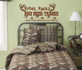Rifles, Racks and deer tracks Vinyl Decal